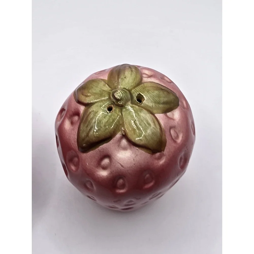 Vintage Ceramic Strawberry Salt & Pepper Shakers